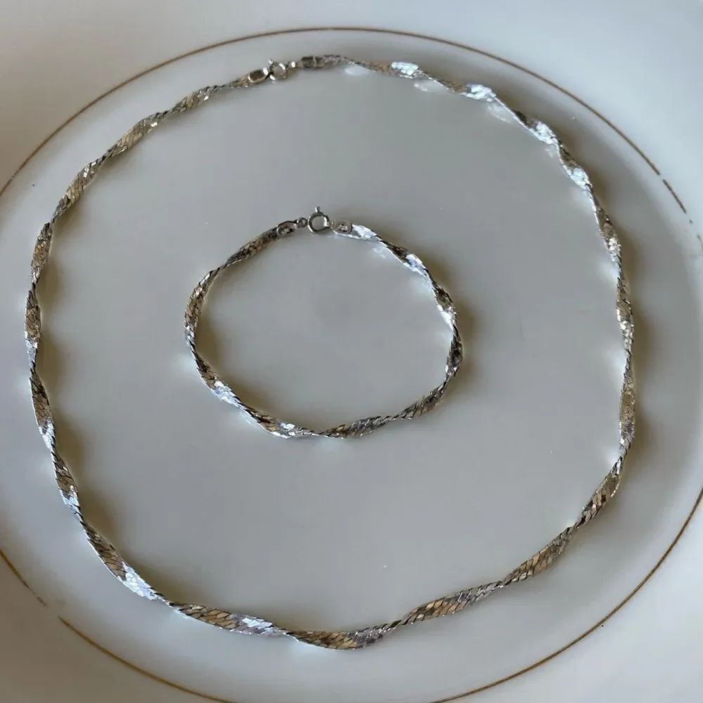 Sterling  silver necklace/bracelet set